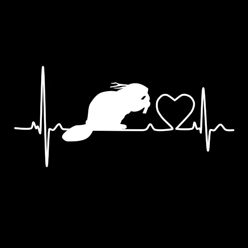 Heartbeat Herzschlag Biber Design