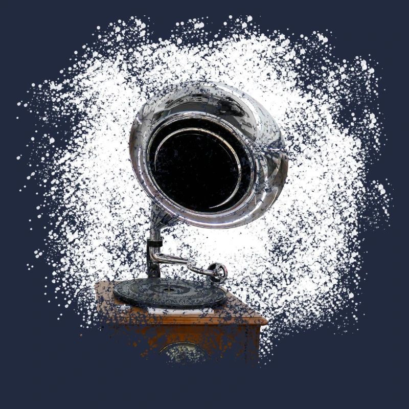 Retro turntable in a sprayed look