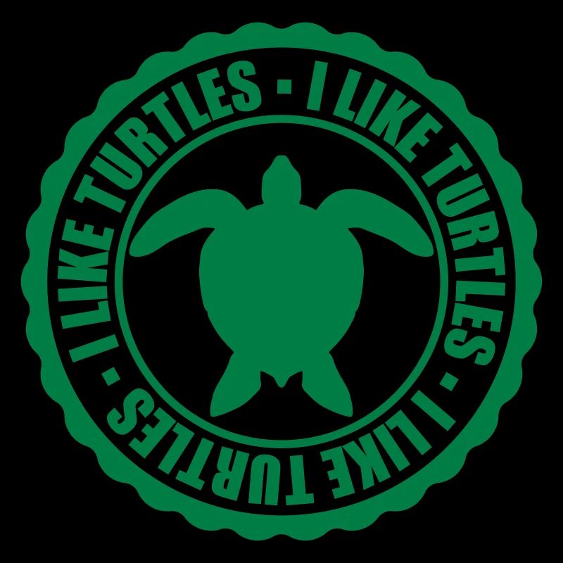 Timbre logo tortue d'eau