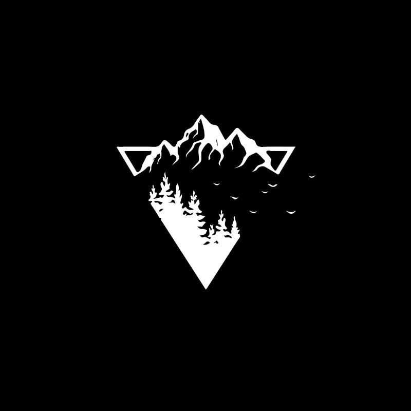 Triangle mountains nature forest