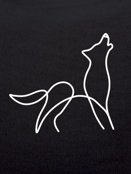 line art wolf