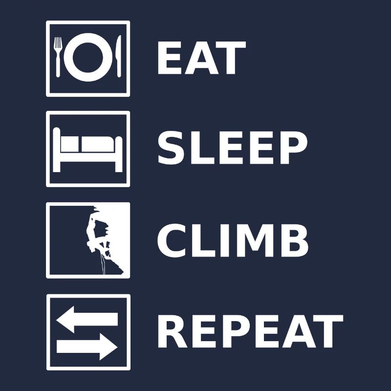 Eat Sleep Climb Repeat Climbing Klettern