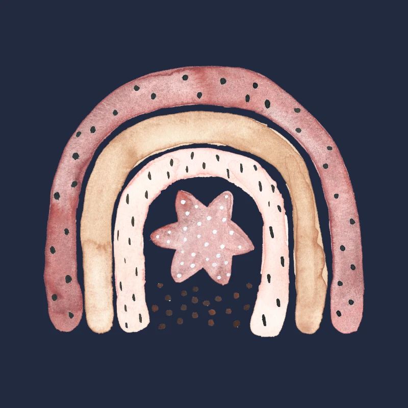 Rainbow boho café marron