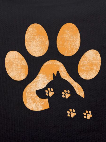 orange malamute paw