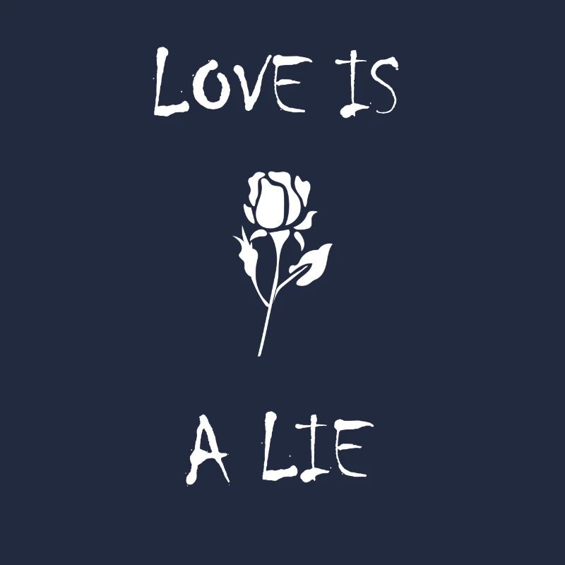 LOVE IS A LIE Emo Gothic Sad Broken Gift Idea