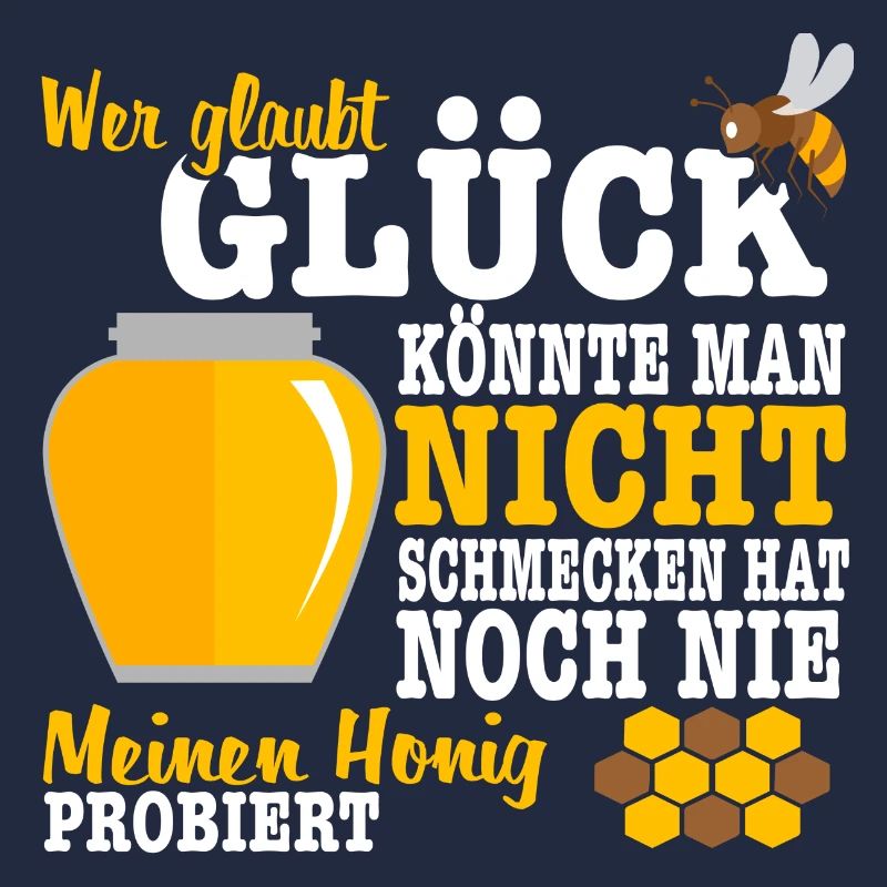 Glück honig Geschenk Biene Imker Spruch Insekt