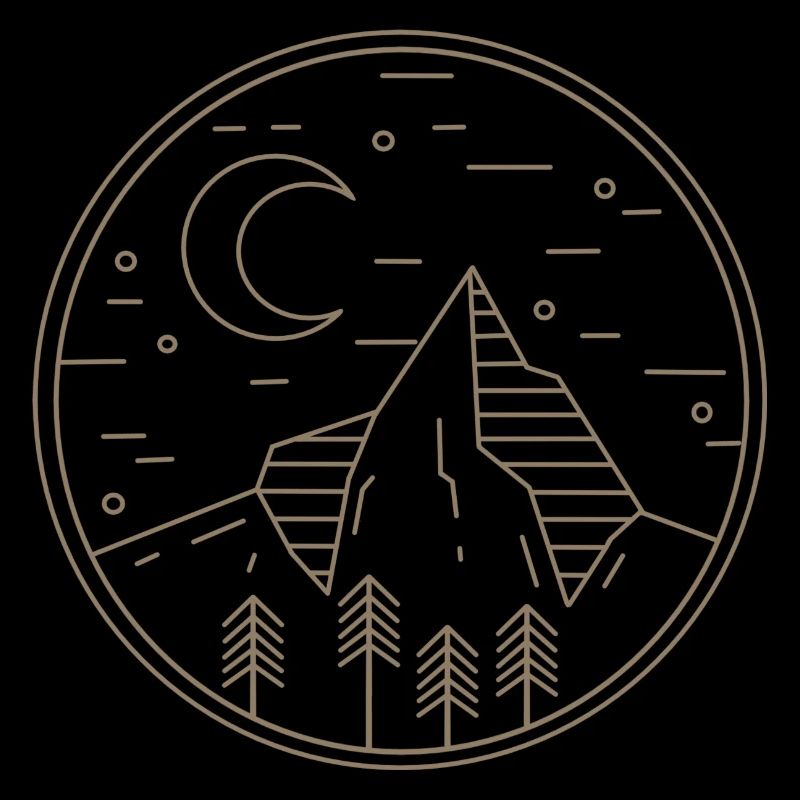 Lineart Mountain night drill