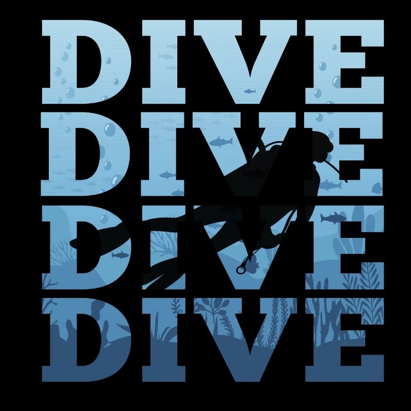 Diver de plongée cool avec motif cool