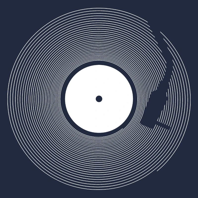 Disque vinyle minimaliste DJ