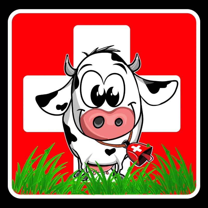 Schweizer Kuh Schweizer Flagge