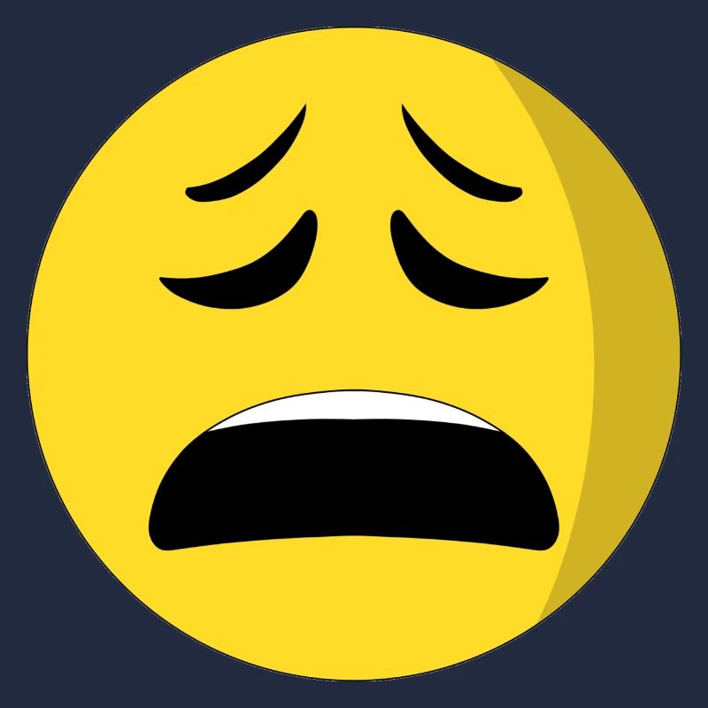 Erschöpfte Emoiji Gesicht