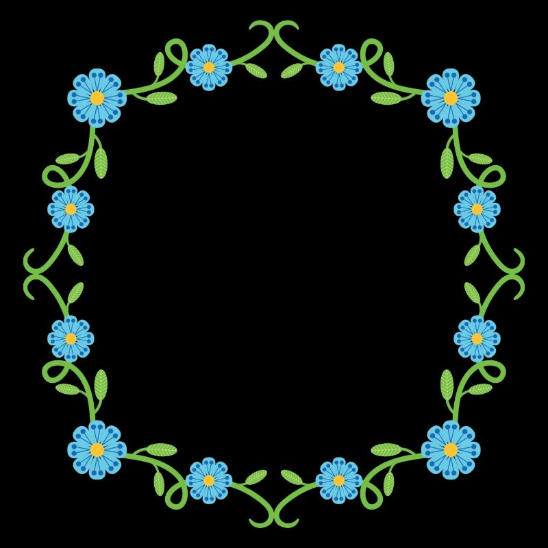 Flowers Wreath Frame