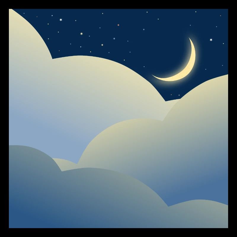 Night sky with moon