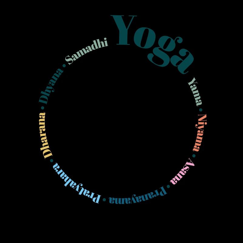 Yoga Wordcloud bunt