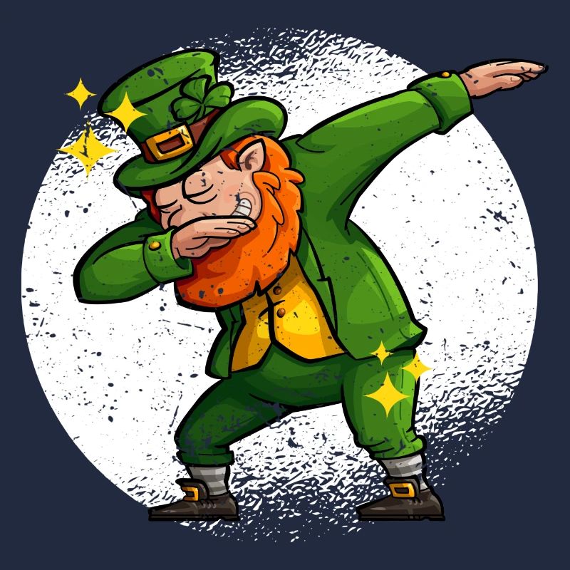 Dabbing Leprechaun St. Patricks Day Irisches Klee