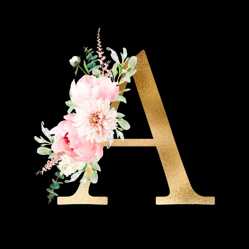Botanik Floral Monogramm A