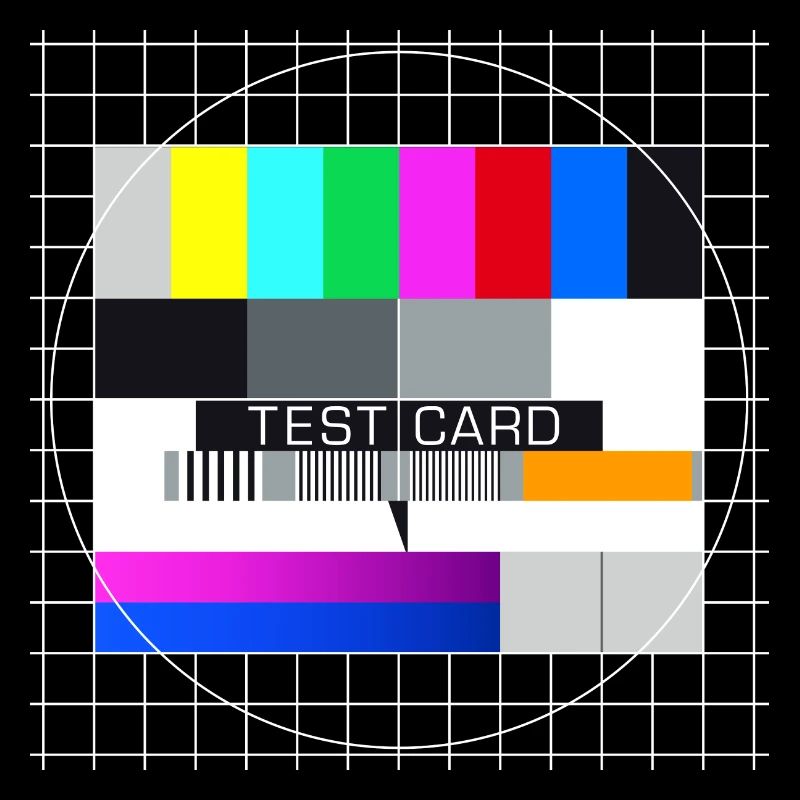 Test Image Television Screen Nostalgic Display