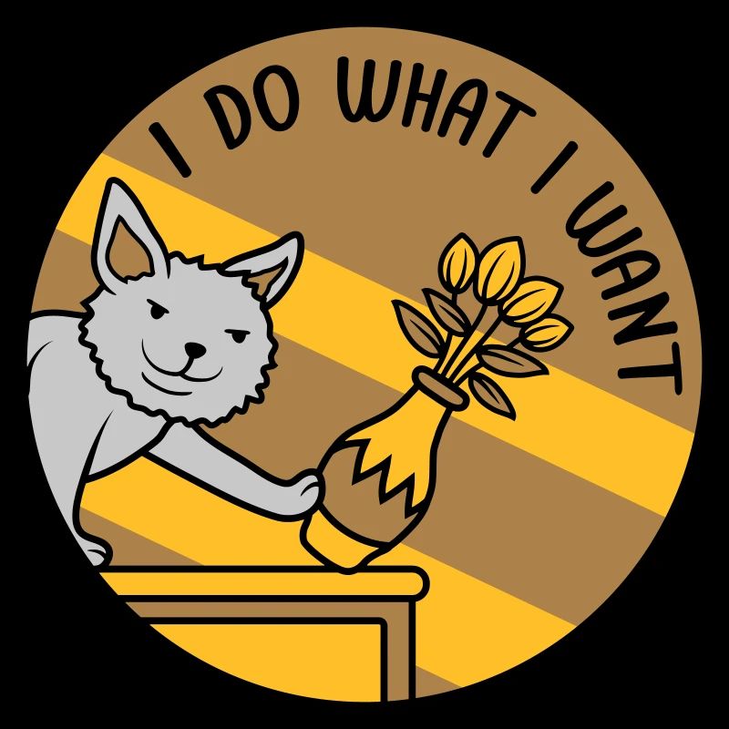 Chat coquin renverser le vase à fleurs