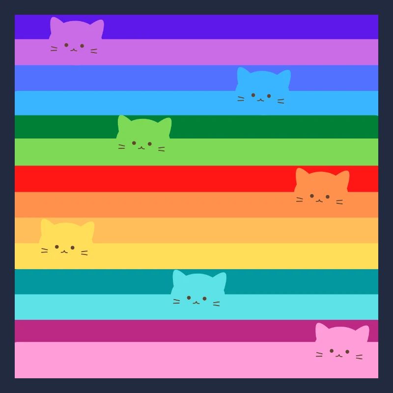 Chats arc-en-ciel