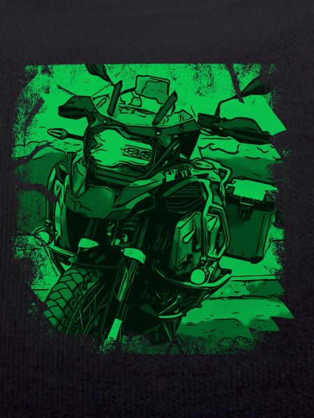 Moto GS noir vert