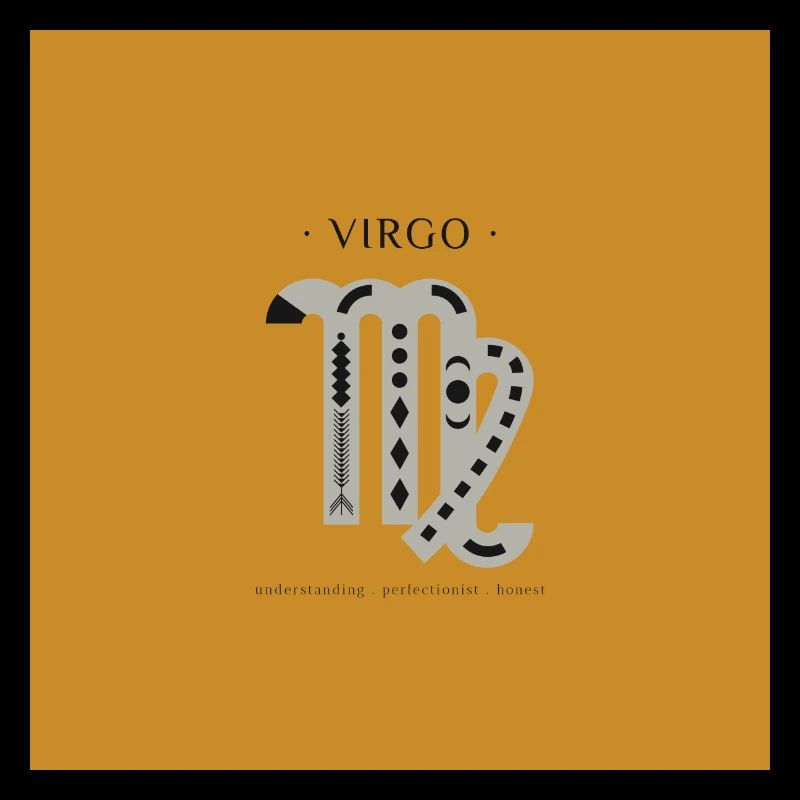 STERNZEICHEN Jungfrau -yellow-