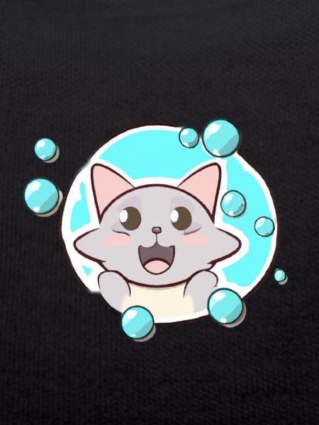 Soap Bubbles Cat