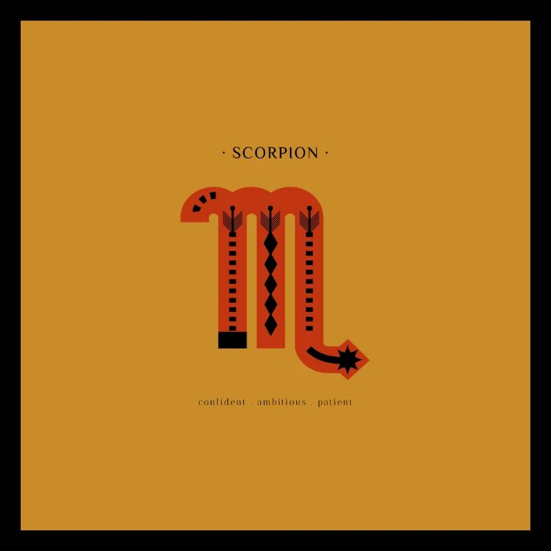 STERNZEICHEN Skorpion -orange-