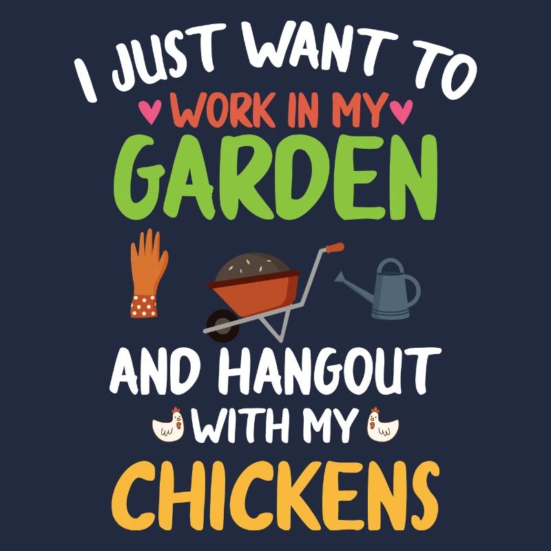 Ideé Geschenk Gartenhühner Gärtner Henne