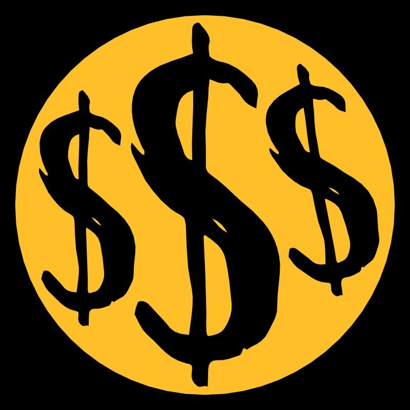 3 Dollar Zeichen rund