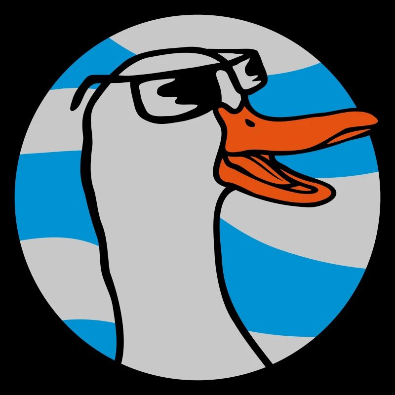Logo Kreis Sonnenbrille Gans