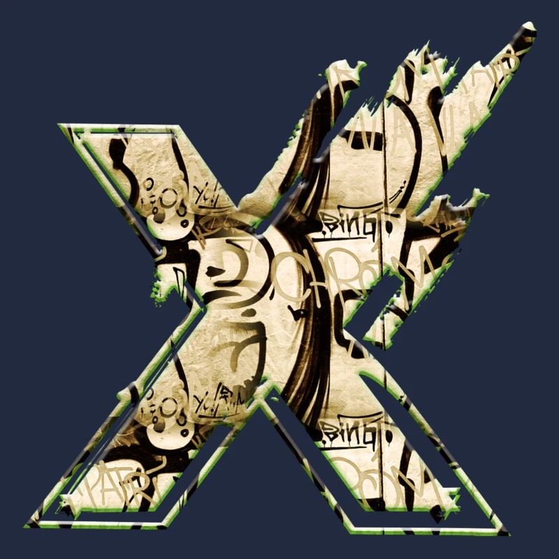 Forme de symbole typographie lettre Alphabet X
