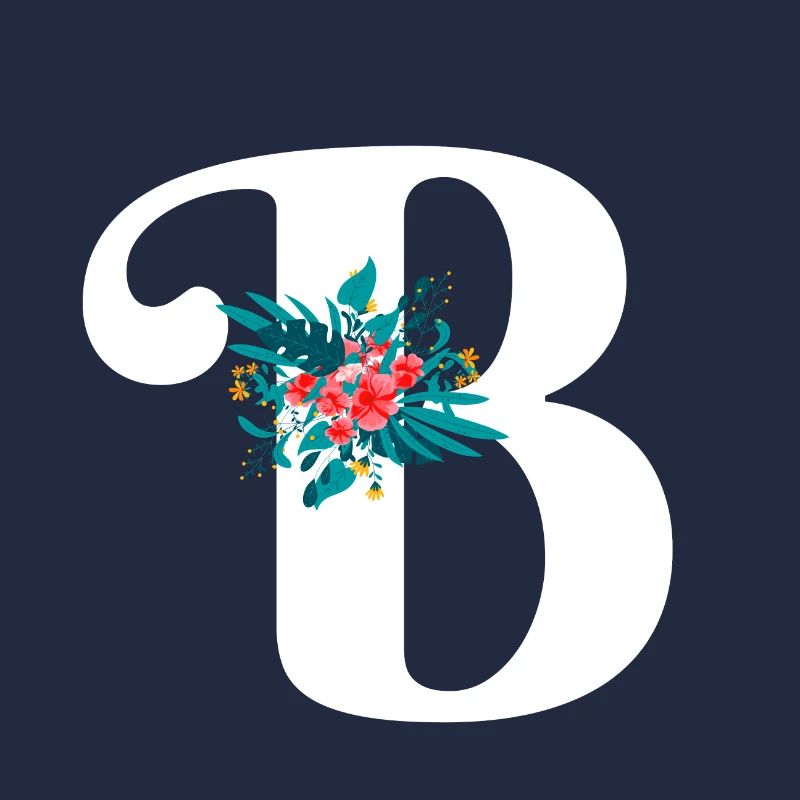 Buchstabe B geblüht