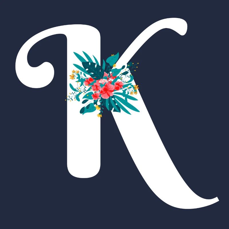 letter K flowered
