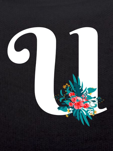 letter U flowered
