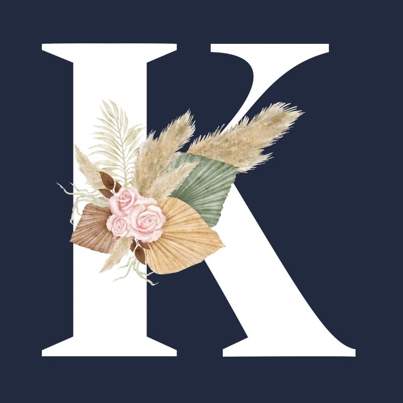 blumiger Buchstabe K