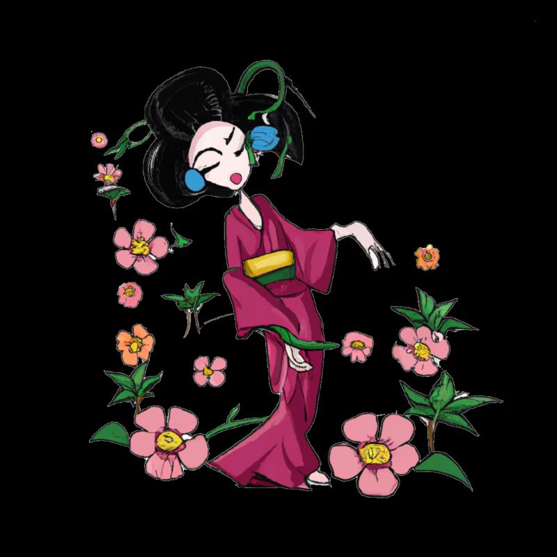 Geisha im Frühling