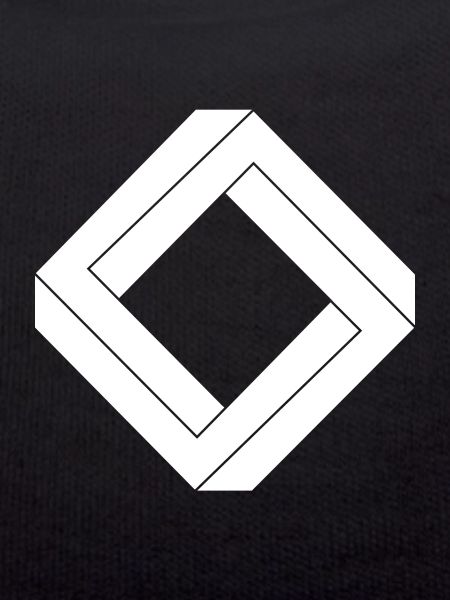 carré impossible blanc design