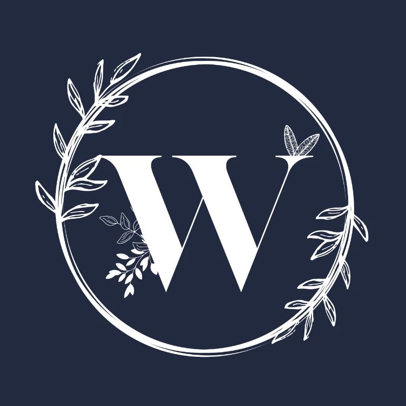 Buchstabe W Floral