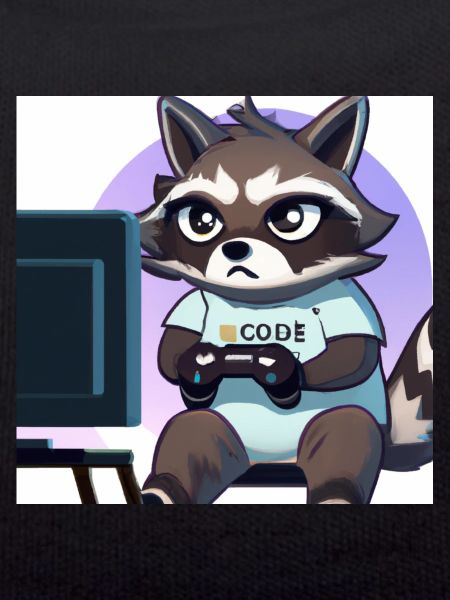 Racoon Playing Computer Games