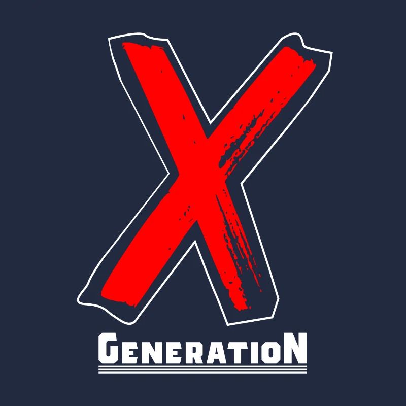 Generation X Buchstaben / X-Symbol Text Geschenk