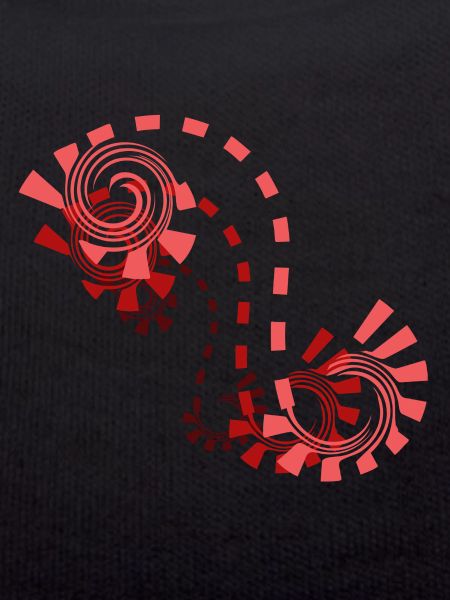 red ornament shaded