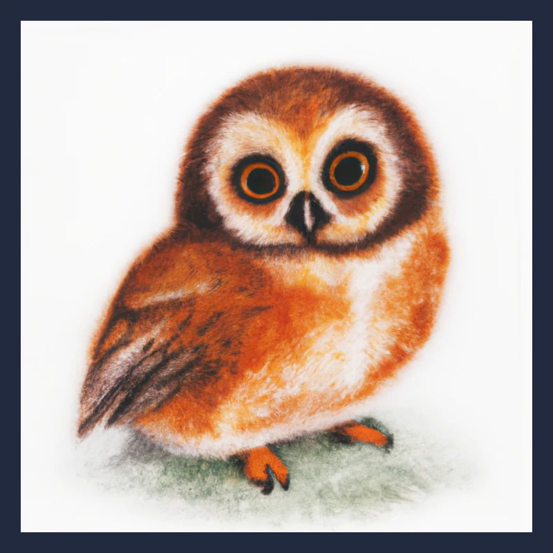 Süße Eule Aquarell