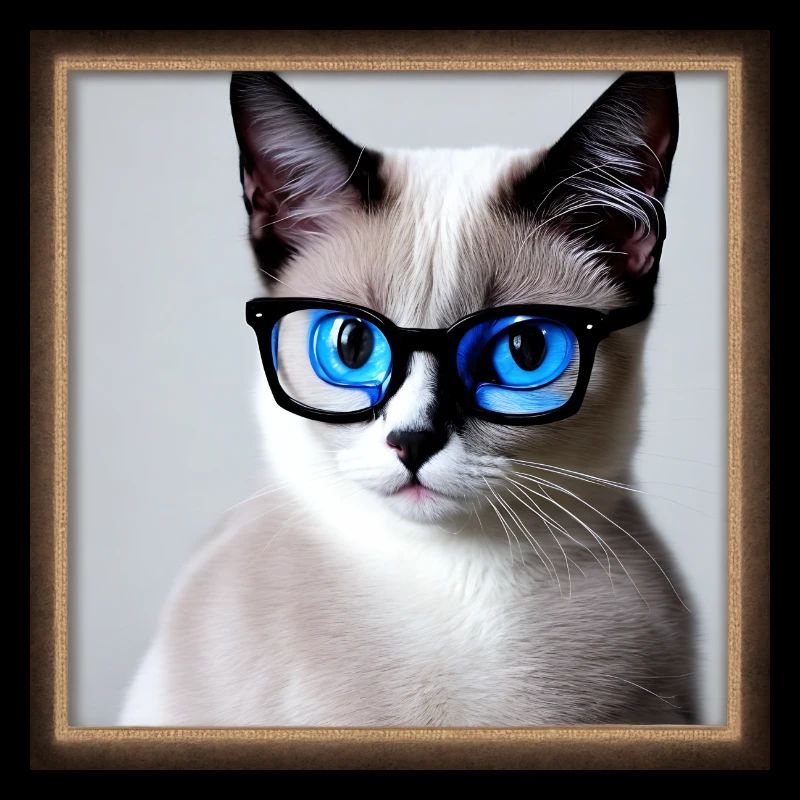Cute cat Max with glasses
