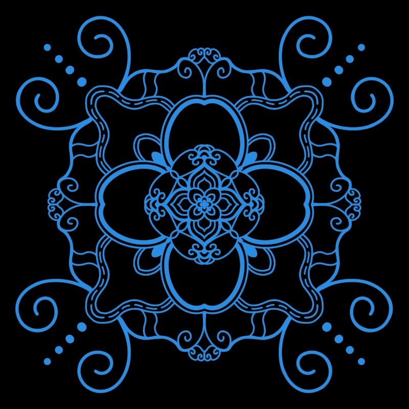 Style Mandala - Bleu