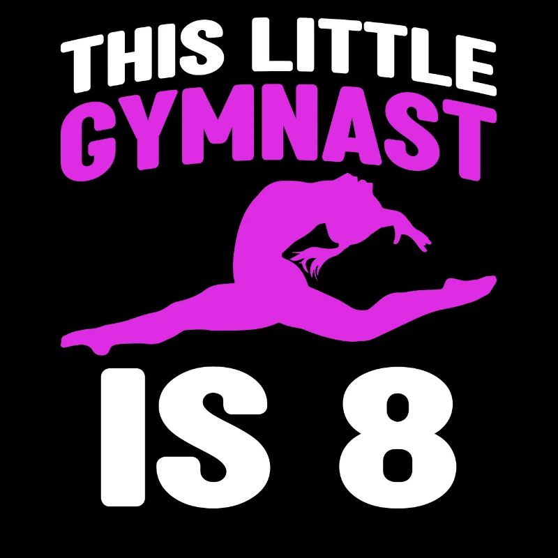 8 Jahre Alte Gymnast Athlet Geburtstags Kind