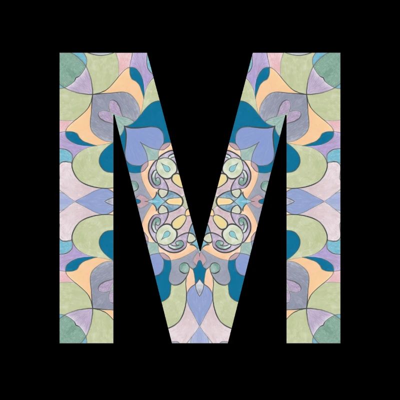 Lettre M en mandala