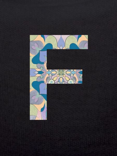 Letter F in mandala
