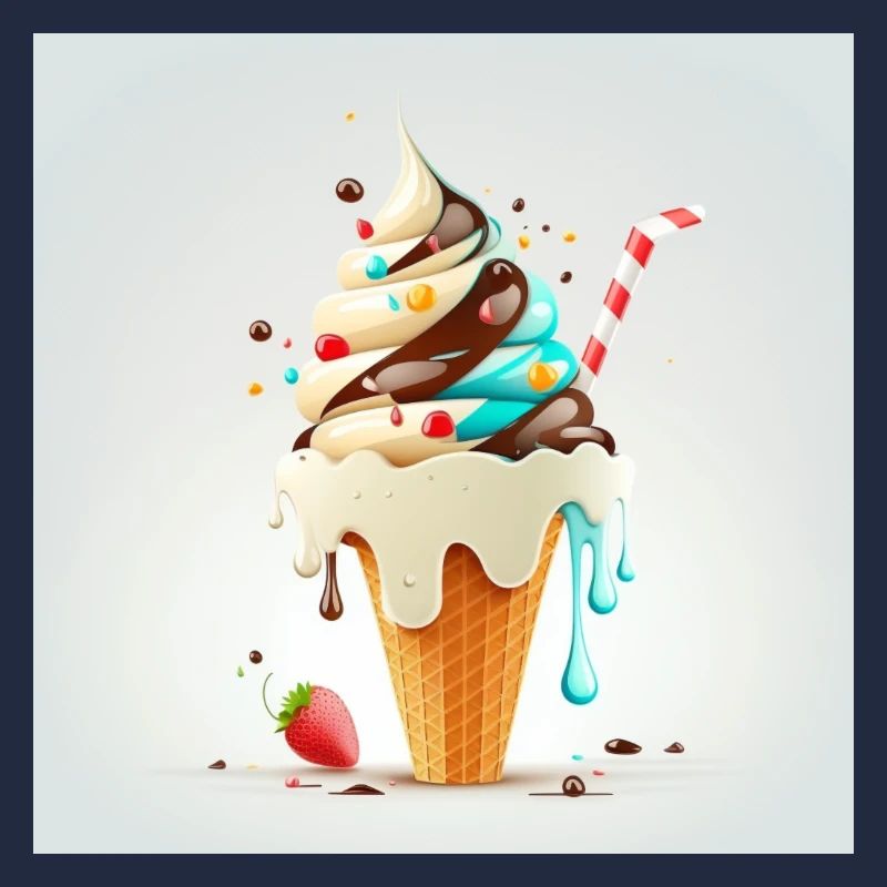 Cornet de glace cartoon