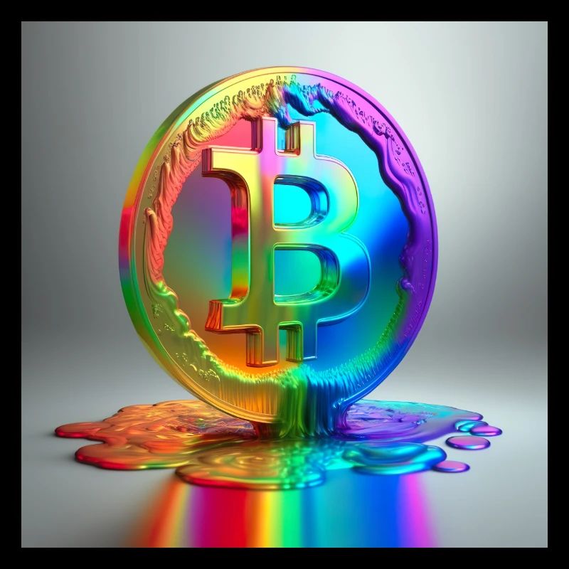 Symbole Bitcoin dans un design coloré HD