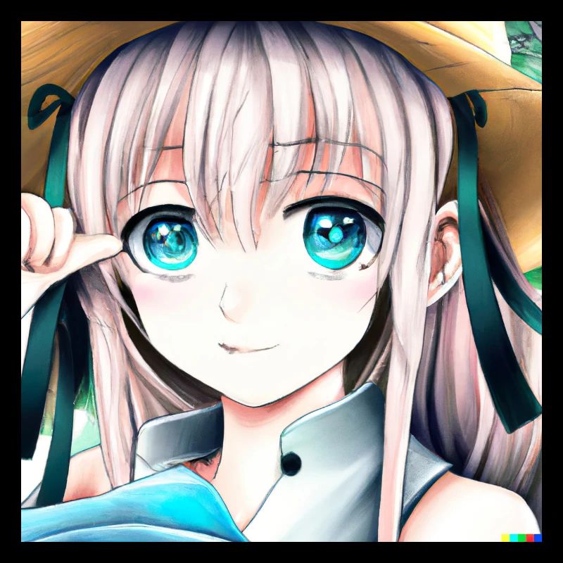Anime Mädchen mit blauen Augen